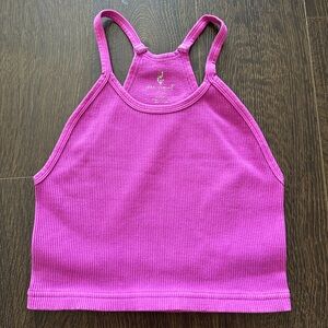 FP Movement by Free People Happiness Runs Pink Crop Tank Top